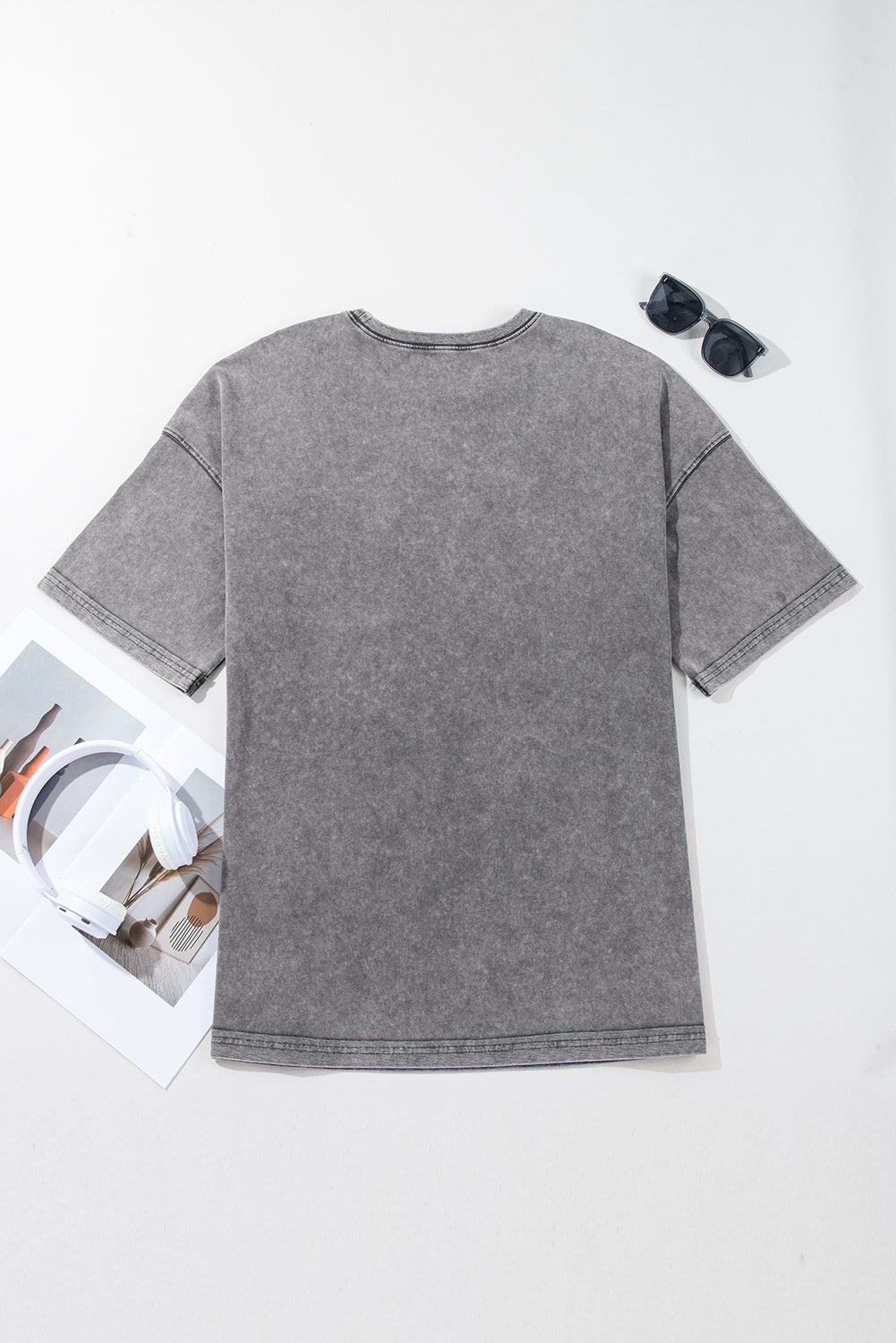 Philippine Gray Mineral Wash Half Sleeve Vintage T Shirt