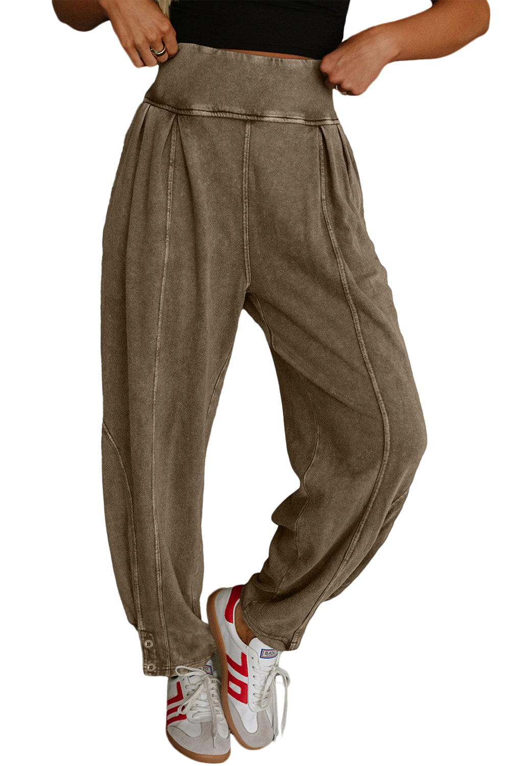 Elmwood Mineral Wash Jogger Style High Waist Pants